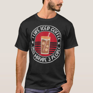 T-shirt Drôle Iced Café Design Espresso Lover