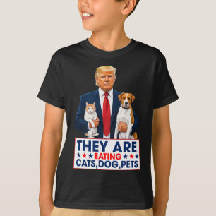 T-shirt Drôle Ils Mangent Les Chiens Les Chats Les Animaux