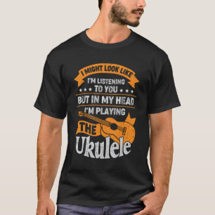 T-shirt Drôle Instrument Ukulele Joueur Cadeau
