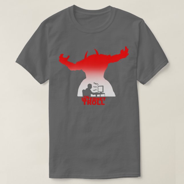 T-shirt Drôle Internet Troll Keyboard Warrior Social Media (Design devant)