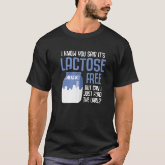 T-shirt Drôle Intolérance Lactose Je Sais Que Vous Avez Di