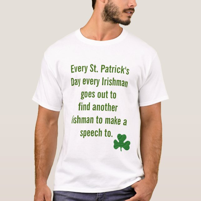 T-shirt Drôle irish dit le journal de Saint PATRICK (Devant)
