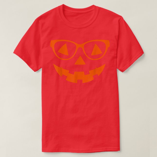 T-shirt Drôle Jack-o'-lantern Face Citrouille Halloween Co (Design devant)