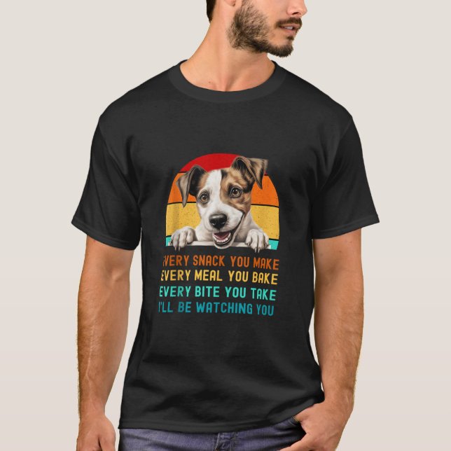 T-shirt Drôle Jack Russel Terrier Chien Chaque Snack que v (Devant)