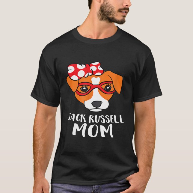T-shirt Drôle Jack Russel Terrier Chien Maman Jack Russell (Devant)