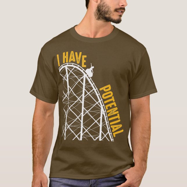 T-shirt Drôle J'Ai Potentiel Cool Roller Dessous de verre  (Devant)