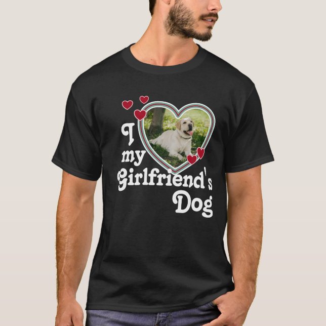 T-shirt Drôle J'aime le chien de ma copine (Devant)