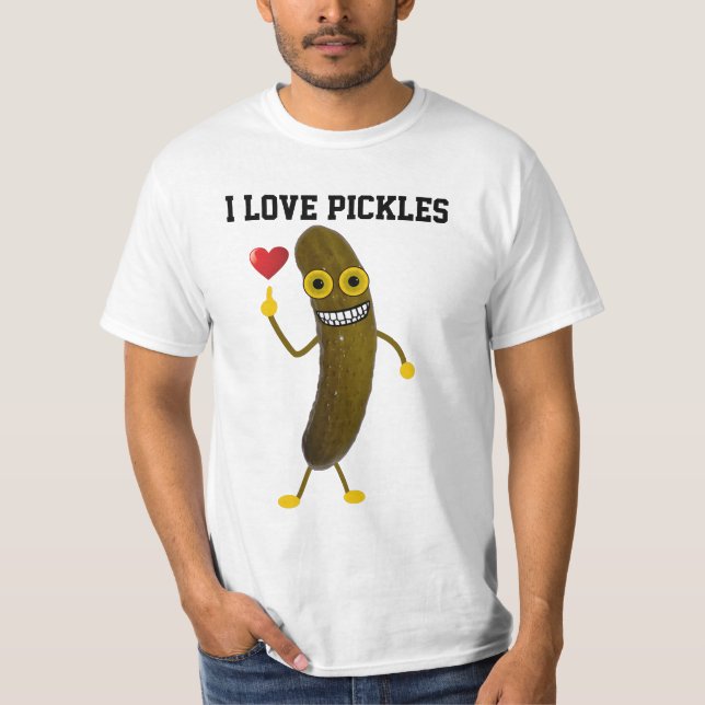 T-shirt Drôle J'Aime Le Dessin De Pickle (Devant)