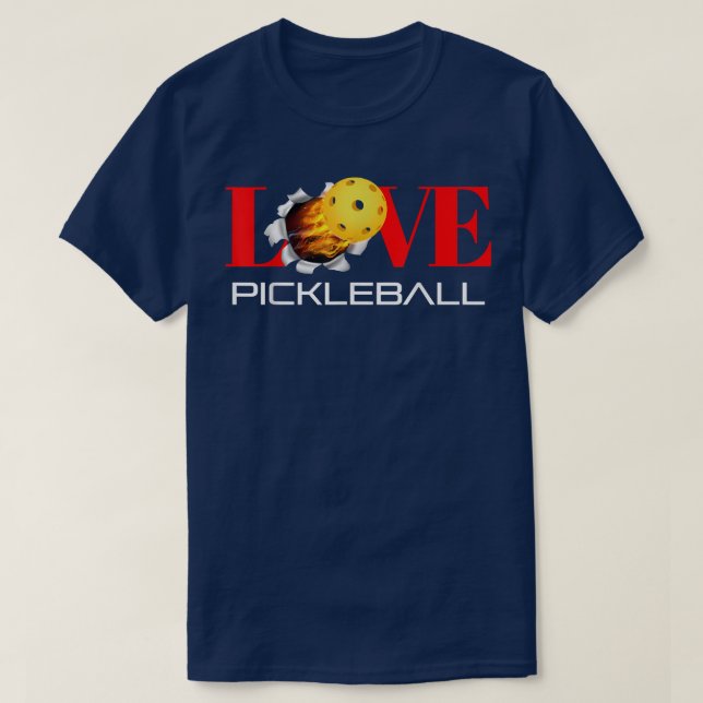 T-shirt Drôle J'Aime Le Pickleball (Design devant)