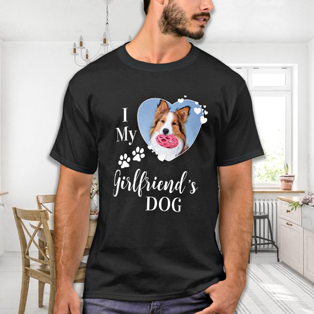 T-shirt Drôle J'Aime Ma Fille Amoureux des chiens Photo po (Créateur téléchargé)