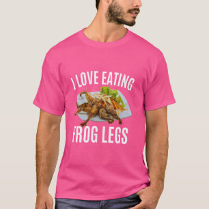 T-shirt Drôle J'aime manger des Jambes de grenouille - Fra