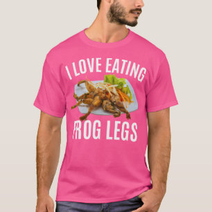 T-shirt Drôle J'Aime Manger Des Jambes De Grenouille Franç