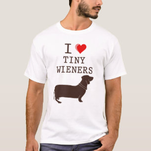 T-shirt Drôle J'Aime Mince Wiener Dachshund