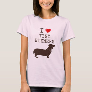 T-shirt Drôle J'Aime Mince Wiener Dachshund