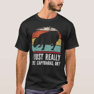 T-shirt Drôle J'Aime Vraiment Capybaras D'Accord ?