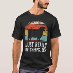T-shirt Drôle J'Aime Vraiment les moutons OK ?