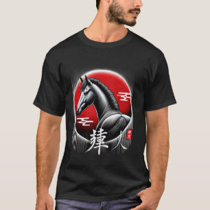 T-shirt Drôle Japon Amateur De Chevaux Équitation Equestri