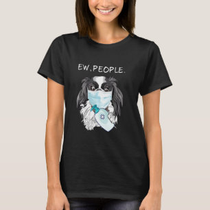T-shirt Drôle Japonais Chin Ew Amoureux des chiens