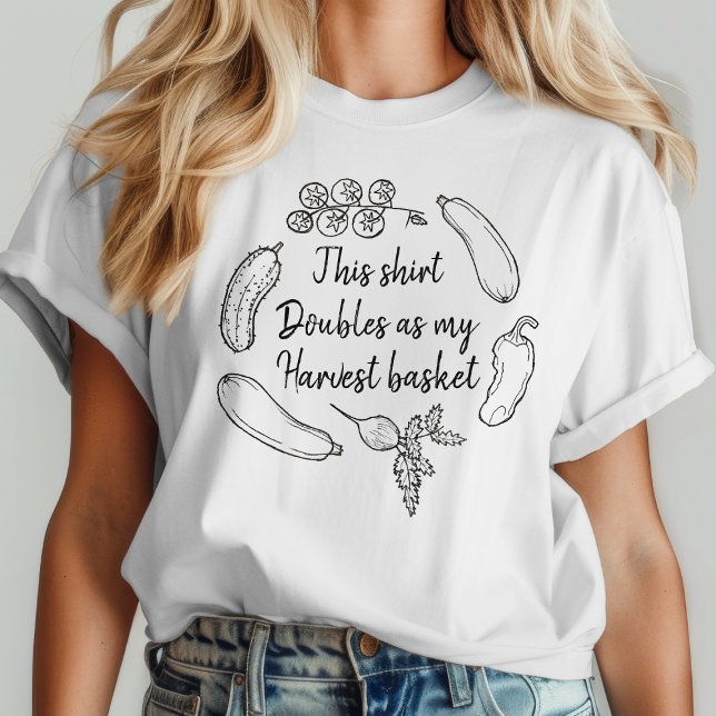 T-shirt Drôle Jardin Relatable Humour Veggie Harvest Doodl (Créateur téléchargé)