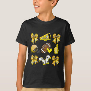 T-shirt Drôle Jaune Cheer Coquette Football Maman Femmes G