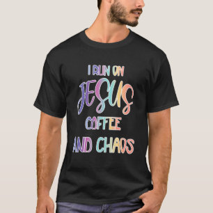 T-shirt Drôle Je Coure Sur Jesus Café Et Chaos Christian 1