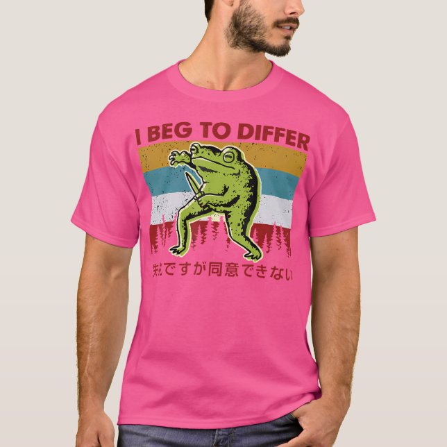 T-shirt Drôle Je Demande À Différente Grenouille Japonaise (Devant)