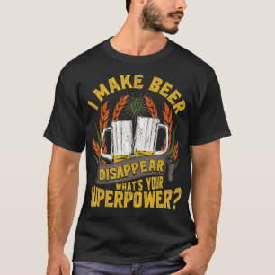 T-shirt Drôle je fais de la bière Disparaître Craft Boisso