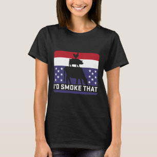 T-shirt Drôle je fumerais ce barbecue Retro Grilling Bbq