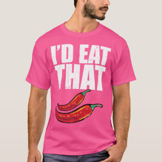 T-shirt Drôle Je Mangerais Ce Mouchet Rouge Pepper mignonn