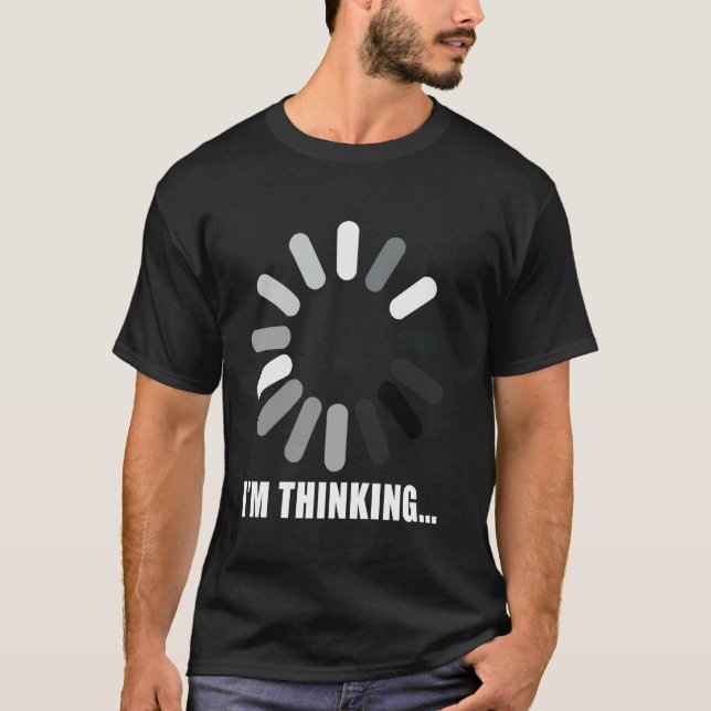 T-shirt Drôle, je pense charger ça, nerd informatique, pro (Devant)
