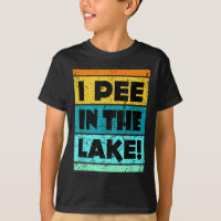 Drôle Je Pisse Dans Le Parc De Camping Rétro Lac À