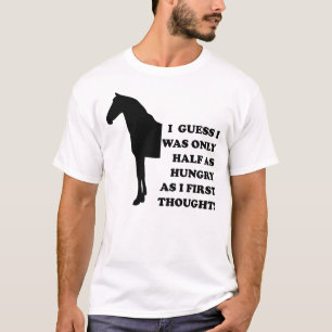 T-shirt drôle 'Je pourrais manger un cheval'