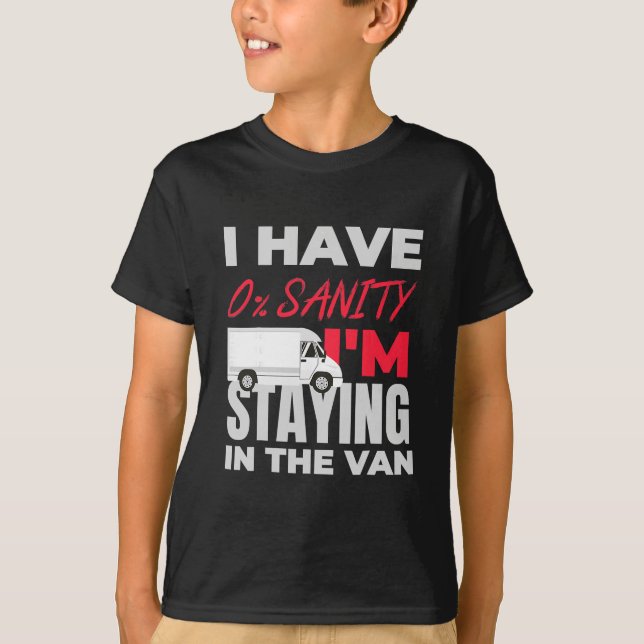 T-shirt Drôle, je reste dans la van Phasmophobia  (Devant)