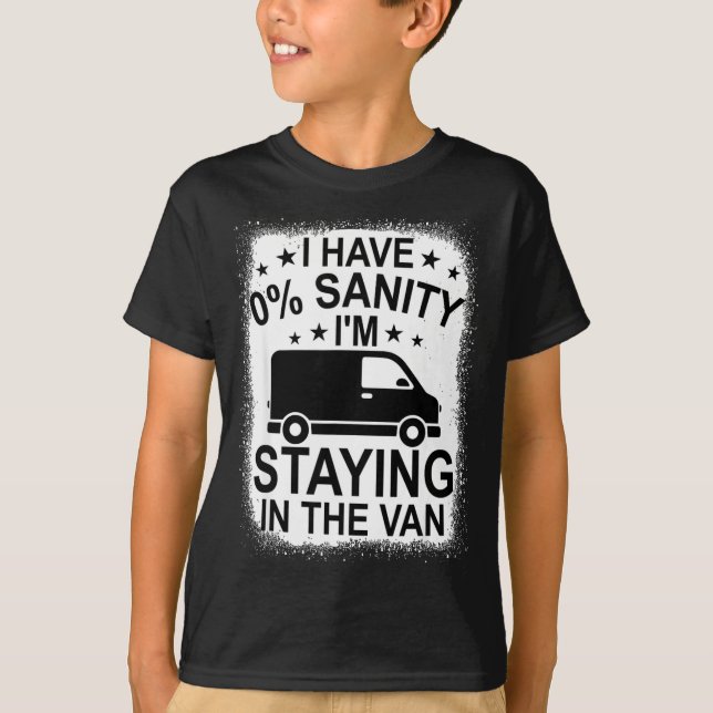 T-shirt Drôle je reste dans la van phasmophobia femmes Ma (Devant)