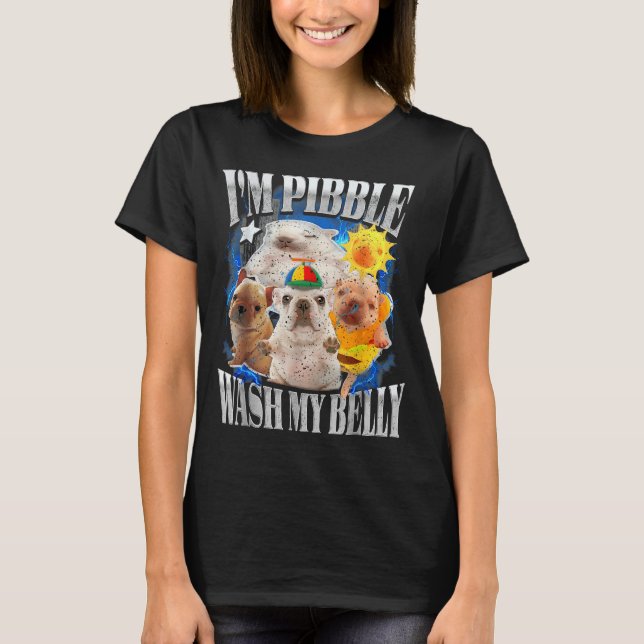 T-shirt Drôle Je Suis Chien Pibble Chiot Laver Nettoyer Mo (Devant)