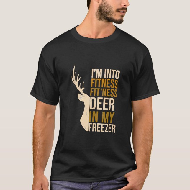 T-shirt Drôle Je suis dans Fitness Fit Ness Deer dans mon  (Devant)