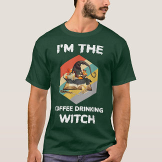 T-shirt Drôle Je Suis Le Café Boire Sorcière Halloween4420