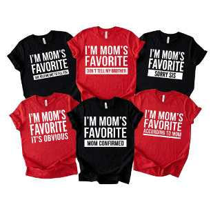 T-shirt Drôle, je suis le fils/la fille préféré(e) de Mama