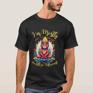 T-shirt Drôle, je suis surtout Peace Love et un peu Go Flu