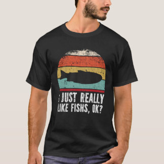 T-shirt Drôle je suis vraiment amateur d'animaux aquatique