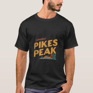 T-shirt Drôle Je Survivécu Pikes Peak Rétro Colorado Bigfo