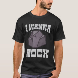 T-shirt Drôle Je Veux Rock Puns T Unique Papa Blagues Grap