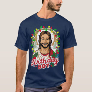 T-shirt Drôle Jésus Anniversaire Garçon Noël Xmas Vacances