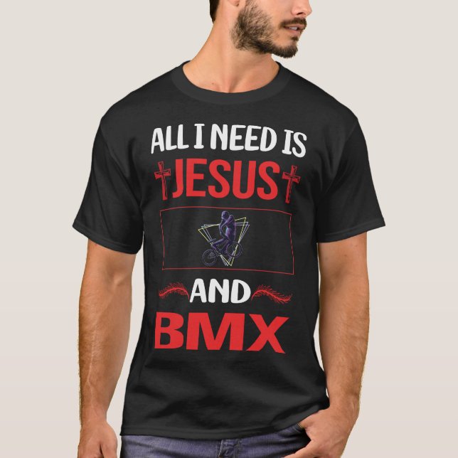 T-shirt Drôle Jesus BMX (Devant)