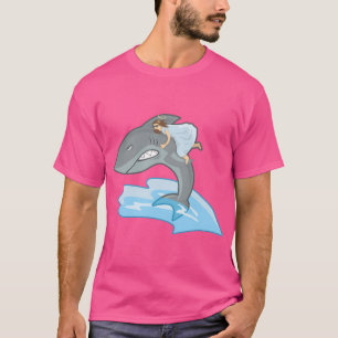 T-shirt Drôle Jesus équitation requin Humour chrétien requ