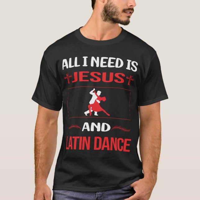 T-shirt Drôle Jesus Latin Dance (Devant)