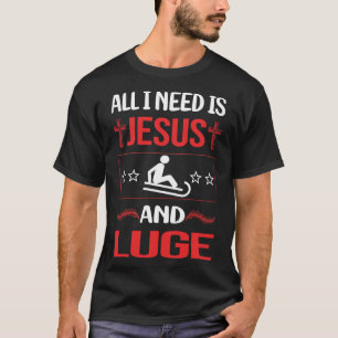 T-shirt Drôle Jesus Luge Luger