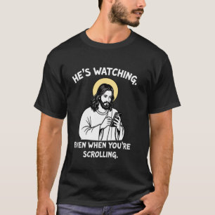 T-shirt Drôle Jésus mème Humour chrétien Heu2019s à regard