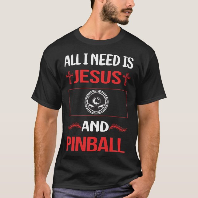 T-shirt Drôle Jésus Pinball (Devant)