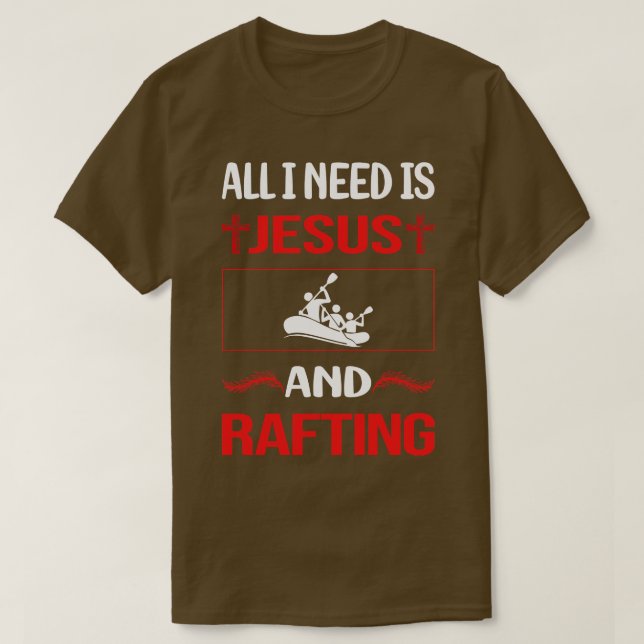 T-shirt Drôle Jesus Rafting (Design devant)